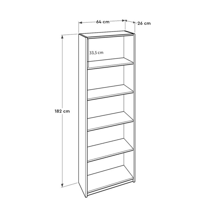 Hanah Home Ktp-350-Ss-1 Estantería Sonomo Hanah Home Ktp-350-Ss-1 Estantería Sonomo